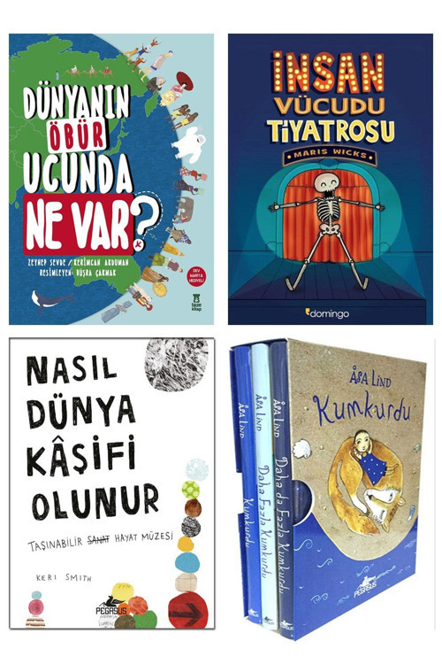 Domingo Yayınevi Dünyanın Öbür Ucunda Ne Var İnsan Vücudu Tiyatrosu Nasıl Dünya Kaşifi Olunur Kumkurdu 3Lü Kutulu Set
