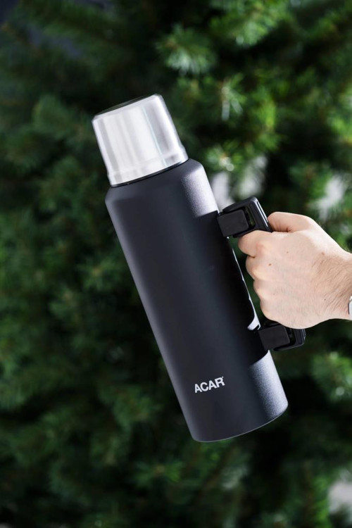 Karat X Serisi Paslanmaz Çelik 1,5 Lt Kamp Termos Siyah TMS-08369