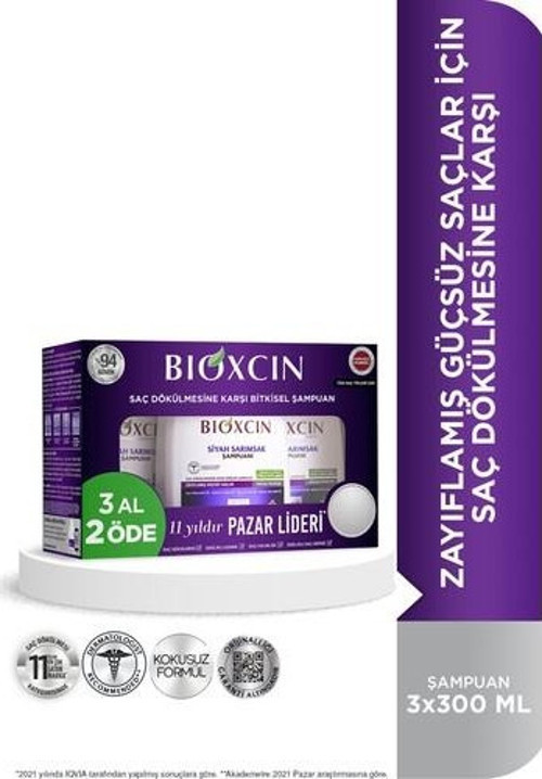 Siyah Sarımsak Şampuanı 3 Al 2 Öde (3X300Ml)