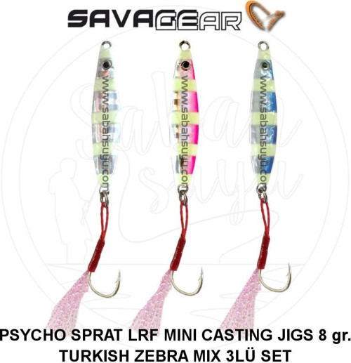 Savagear Psycho Sprat LRF Mini Casting Jigs 8gr Turkish Zebra Mix (3 Adet)