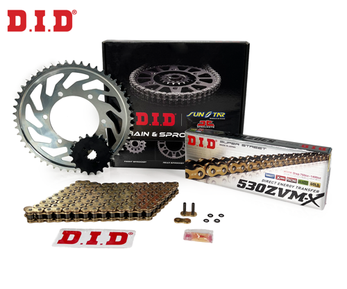 ZİNCİR DİŞLİ SETİ YAMAHA YZF R1 (1000 cc) (2009-2014) / YAMAHA / YZF R1 / 1000cc / ZİNCİR: DID-530ZVM-X (Gold)-120 / ÖN