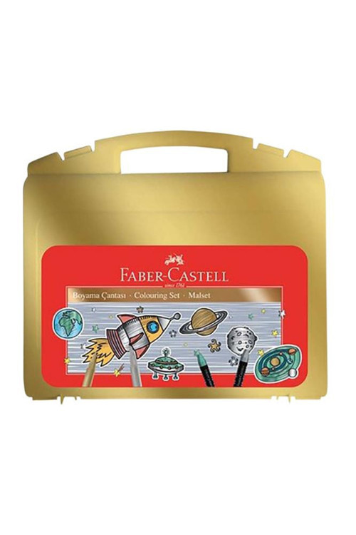 Faber-Castell Boyama Çantası Metalik Renkler 34 Parça 1 Paket Faber Boyama Seti Metalik