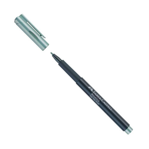 Faber-Castell Buz Mavisi Metalik Marker Kalem 1.5 mm Keçe Uçlu 1 Adet Faber Buz Mavisi Metalik Davetiye Kalemi 1 Adet
