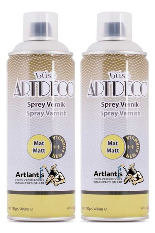Mat Akrilik Vernik 400 ml Sprey 2 Adet Kalıcı Şeffaf Koruma İç ve Dış Mekan Çizilmeye Karşı Dayanıklı Kalıcı