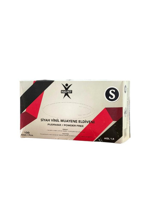 Siyah Vinil Eldiven S (Small, Küçük)