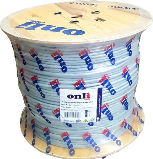 Onli 500Mt 23AWG UTP CAT6 Network Kablosu Gri