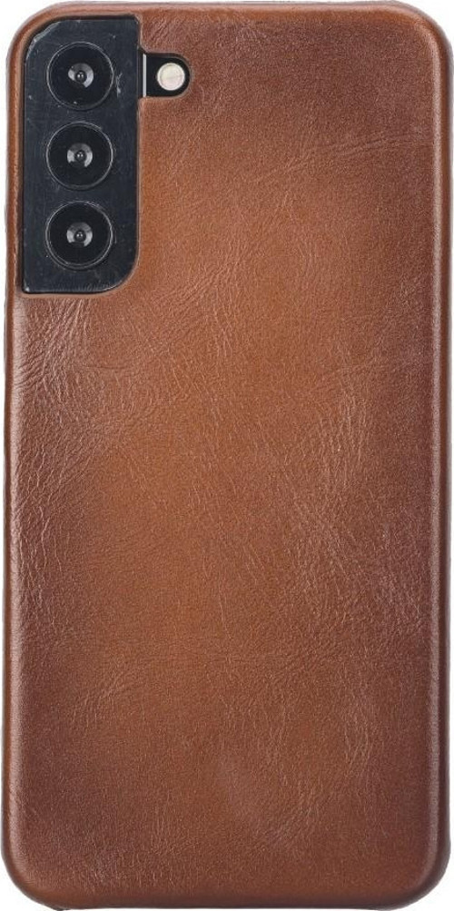 Samsung Galaxy S22 Plus Uyumlu Deri Arka Kapak UJ RST2EF Taba