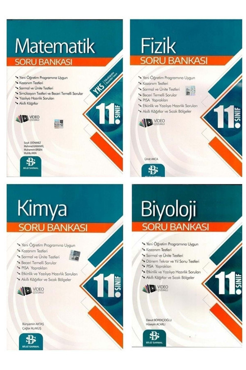 Bilgi Sarmal 11. Sınıf Matematik Fizik Kimya Biyoloji Sayısal Set