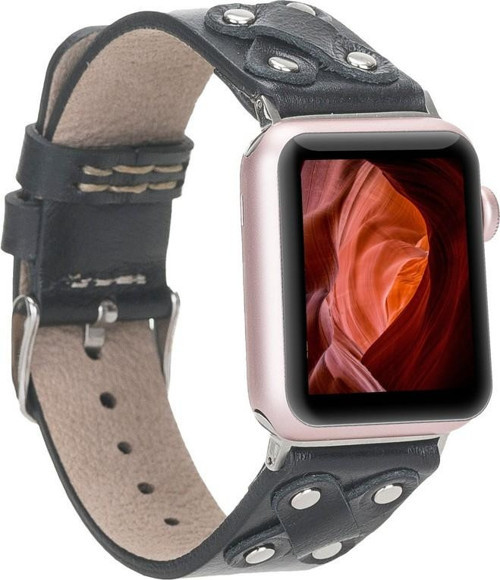 Apple Watch Uyumlu Deri Kordon Cross 42-44-45mm ST RST1