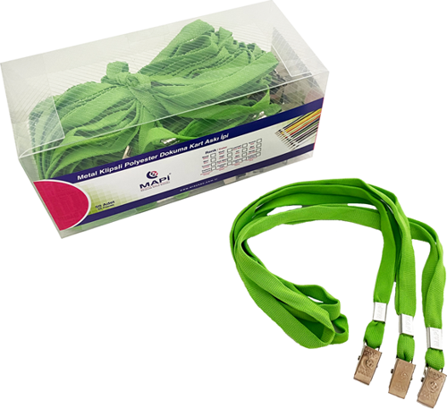 KLİPSLİ-POLYESTER DOKUNMA K. ASKI İPİ YESİL 50'Lİ PAKET