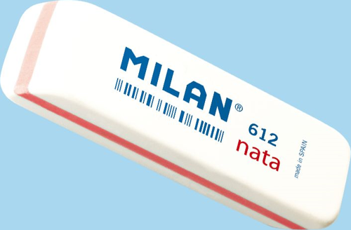 MILAN CPM612 NATA YUMUŞAK PLASTİK SİLGİ - 12ADET