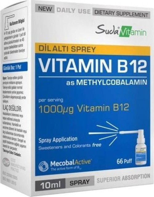 B12 Dil Altı Sprey 10 Ml - 66 Puf