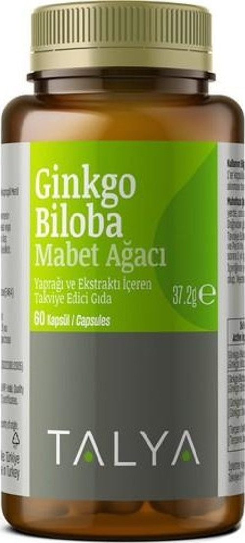 GINKGO BILOBA | Mabet Ağacı Yaprağı ve Ekstraktı İçeren Takviye Edici Gıda - 60 Kapsül