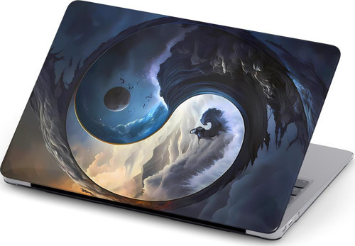 Macbook Air (M1) Kılıf 13.3 inç A2179-A2337 2020/2021 Şeffaf 360 Koruma Mactone-15 Gece Girdap