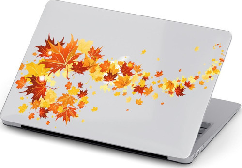 Macbook Air (M1) Kılıf 13.3 inç A2179-A2337 2020/2021 Şeffaf Koruma Kapağı Macaron-19 Kış Yaprakları