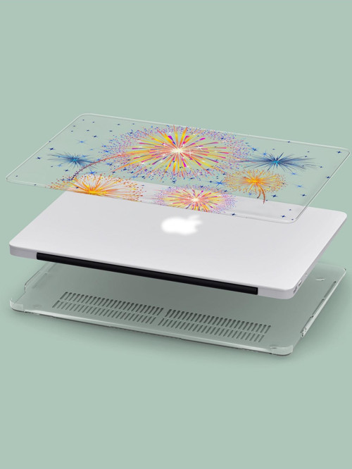 Macbook Air (M2) Kılıf 13.6 inç A2681 2022 Şeffaf Sert Kapak Macaron-10 Havai