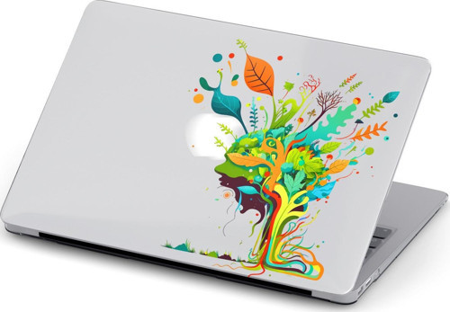 Macbook Air (M1) Kılıf 13.3 inç A2179-A2337 2020/2021 Şeffaf Ön Arka Kapak Koruma Macaron-21 Mevsim