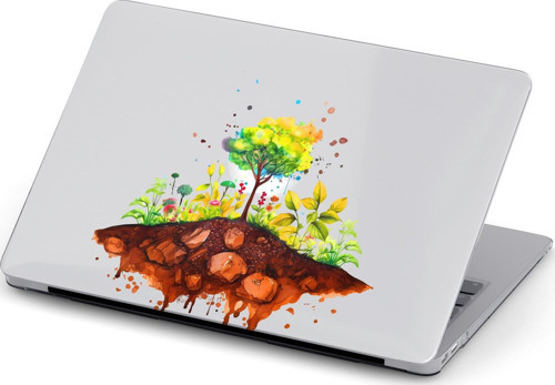 Macbook Air (M1) Kılıf 13.3 inç A2179-A2337 2020/2021 Şeffaf Sert Kapak Macaron-20 Ada