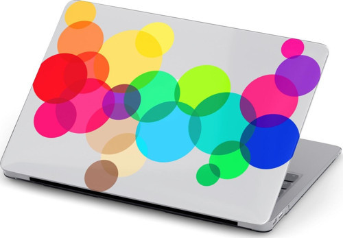 Macbook Air (M1) Kılıf 13.3 inç A2179-A2337 2020/2021 Şeffaf Sert PVC Macaron-16 Renkli Toplar