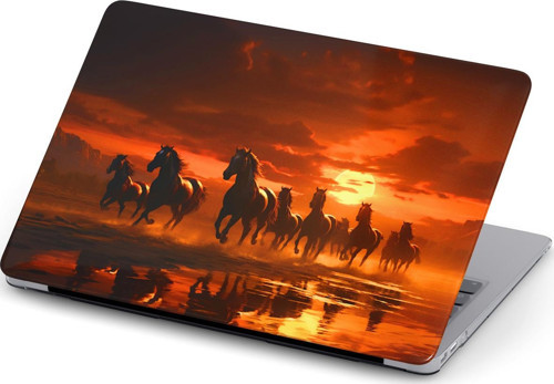 Macbook Pro M1-M2 Kılıf 14.2" A2442-A2779 2021/2023 Full Notebook Kılıfı Macpac-18 Atlar