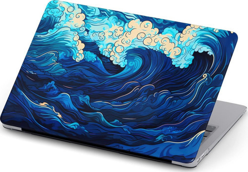Macbook Pro M1-M2 Kılıf 14.2" A2442-A2779 2021/2023 Full Sert Kapak Macpac-12 Dalgalar