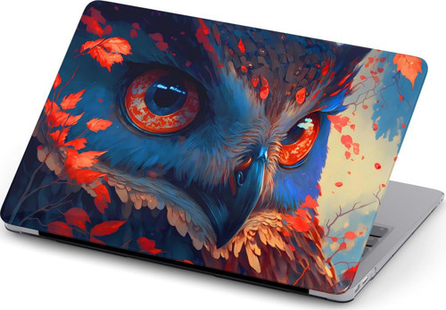 Macbook Pro (M1-M2) 14.2 inç A2442-A2779 Kılıf uyumlu 08 Notebook Kılıfı Baykuş
