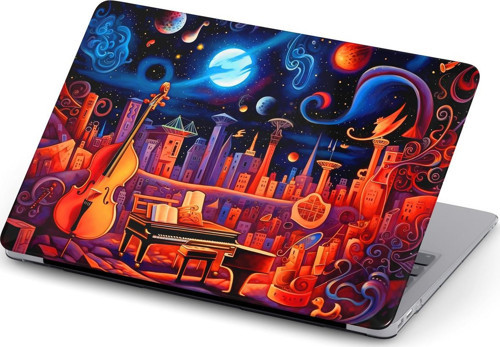 Macbook Pro (M1-M2) 14.2 inç A2442-A2779 Kılıf Macflare 06 Sert PVC Müzik Aletleri