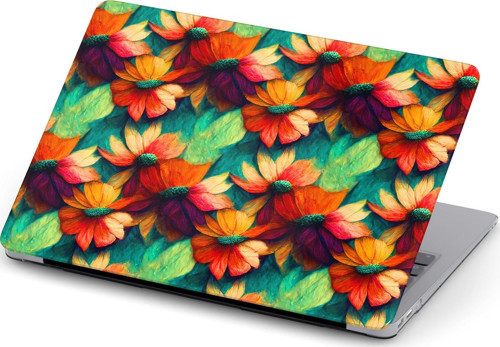 Macbook Pro (M1-M2) 14.2 inç A2442-A2779 Kılıf Macflare 14 PVC Koruyucu Kapak Nilüfer Çiçekleri