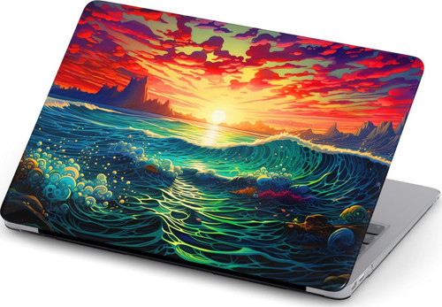 Macbook Air (M2) Kılıf 13.6" A2681 2022 Full Sert PVC Macpac-26 Günbatımı