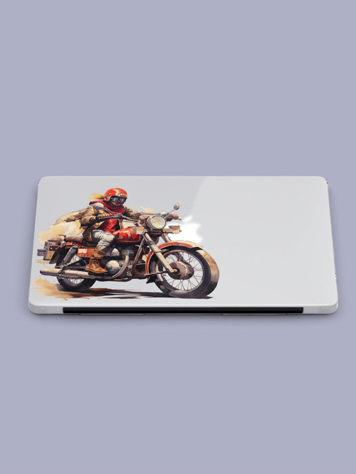 Macbook Air Kılıf 13.3 inç A1369-A1466 2011/2017 Şeffaf Koruma Kapağı Macaron-29 Motorsiklet