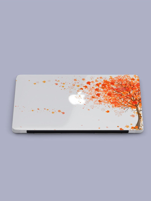 Macbook Air Kılıf 13.3 inç A1369-A1466 2011/2017 Şeffaf Koruyucu Kapak Macaron-17 Yaprak Dökümü
