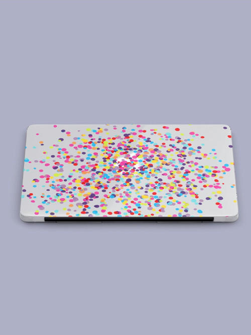 Macbook Air Kılıf 13.3 inç A1369-A1466 2011/2017 Şeffaf Notebook Kılıfı Macaron-08 Noktalı Konfeti