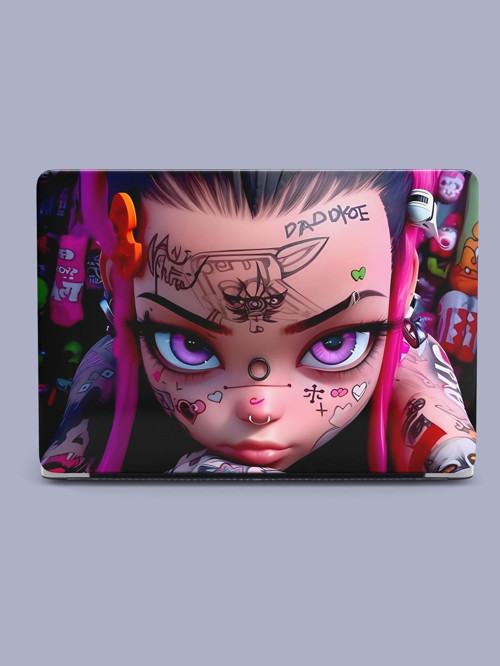 Macbook Pro (M1-M2) Kılıf 13.3 inç A2338-A2289 2020/2022 Şeffaf Sert Kapak Mactone-10 Ninjas