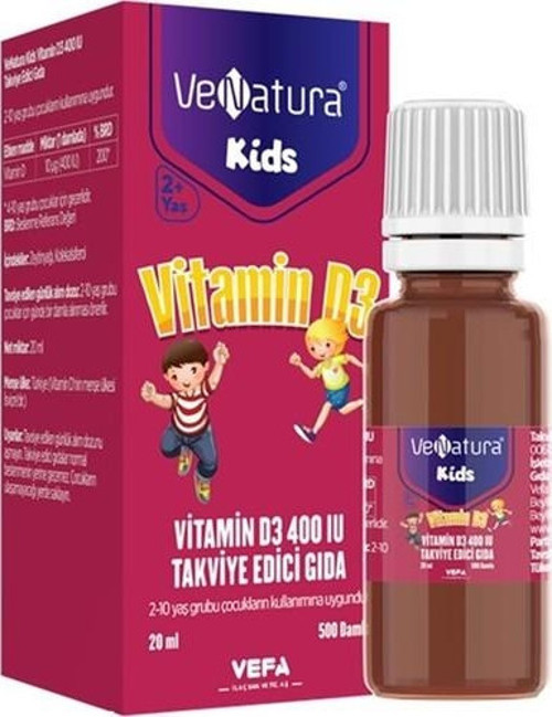 Kids Vitamin D3 400 Iu Damla 20 Ml