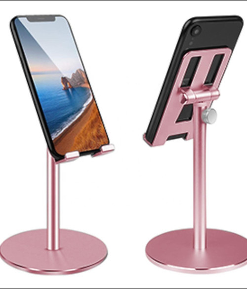 GL083 - Rose Gold Katlanabilir Taşınabilir ve Evrensel Telefon/Tablet Standı