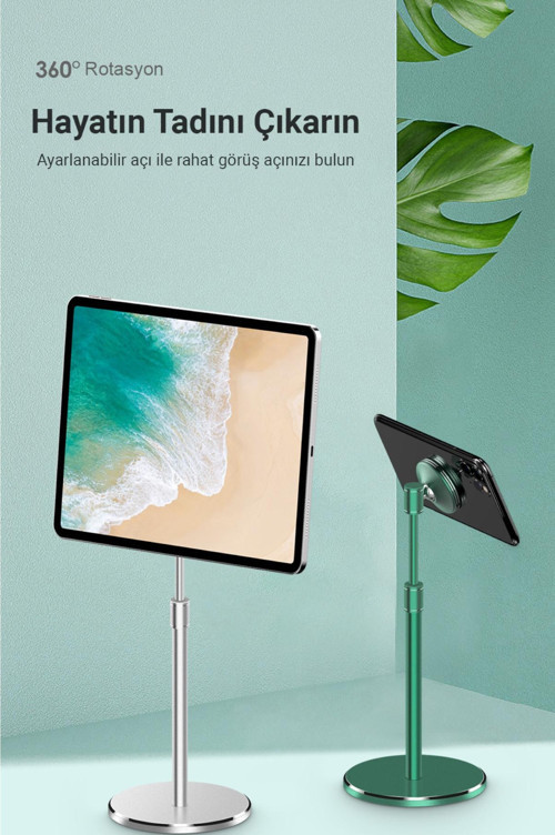 PH058 Ayarlanabilir Ergonomik Manyetik Telefon Standı Green