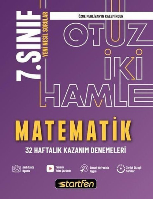 7. Sınıf Matematik 32 Hamle Haftalık Kazanım Denemeleri