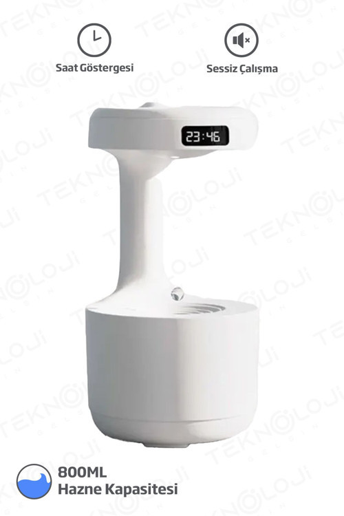 Yeni Nesil Hava Nemlendirici Anti Yerçekimi Su Damlacıklı Sessiz Çalışan Buharlı Difüzör Humidifier