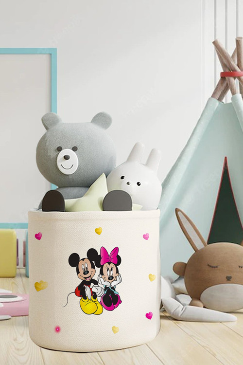 Mickey Mouse Desenli Çocuk Ve Bebek Odası Düzenleyici Oyuncak Veya Kirli Sepeti Tlas-112
