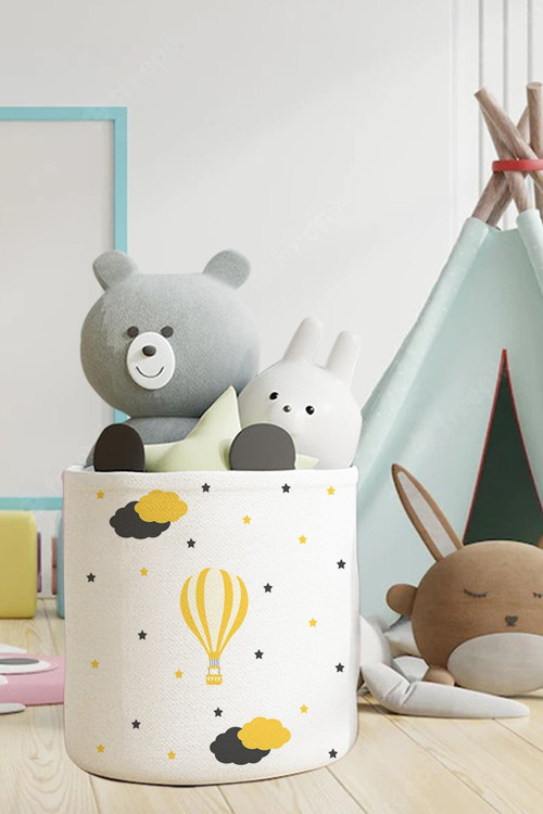 Balon Desenli Çocuk Ve Bebek Odası Düzenleyici Oyuncak Sepeti Tlas-019