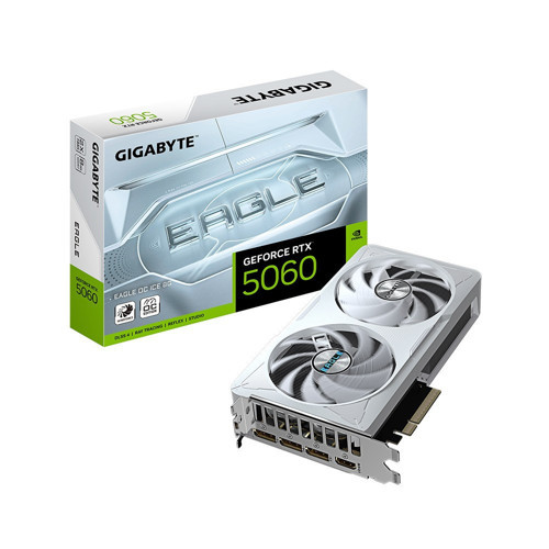 GIGABYTE GeForce RTX 5060 EAGLE OC ICE 8G GDDR7 8GB 128Bit DLSS 4 GV-N5060EAGLEOC ICE-8GD NVIDIA Ekran Kartı