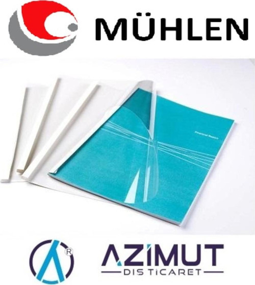 Isısal Cilt Kapakları A4 Beyaz 8 mm 1 Koli 100 Adet