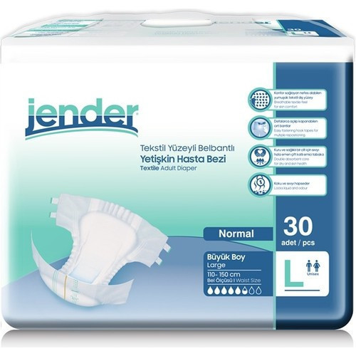 Large Büyük Boy Belbantlı Hasta Bezi 30 lu 4 Paket / 120 Adet