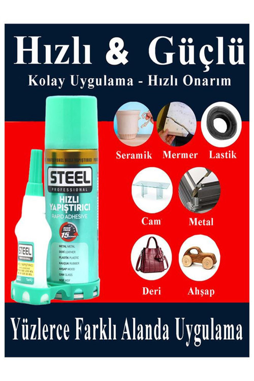 Hızlı Yapıştırıcı Spreyli 200 ml 6 Adet Activatör Spreyli Mdf Japon Yapıştırıcı Seti Genel Amaçlı Profesyonel Hızlı Yapı