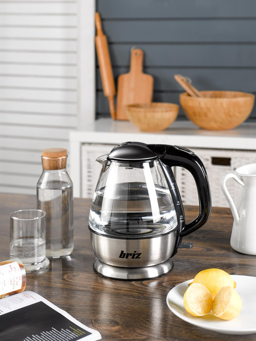 BR711 Inox Su Isıtıcı Cam Kettle