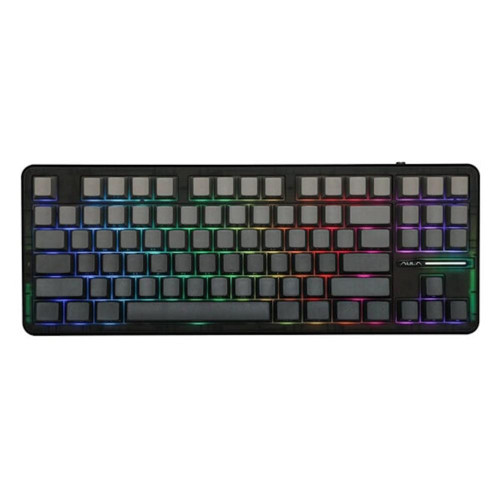 F87 Pro Black Gray Side Printed LEOBOG Greywood V4 Switch RGB Kablosuz Hotswap Mekanik Gaming Klavye
