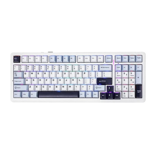 F99 Blue White Black LEOBOG Greywood V3 Switch RGB Kablosuz Hotswap Mekanik Gaming Klavye