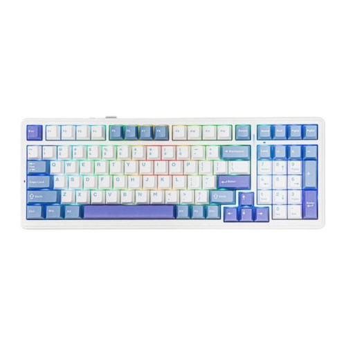 F99 White Blue LEOBOG Greywood V3 Switch RGB Kablosuz Hotswap Mekanik Gaming Klavye