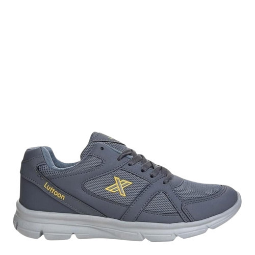 Lutton 2510 Unisex Füme Bağcıklı File Yürüyüş Koşu Büyük Numara Spor Ayakkabı 45 46 47 48