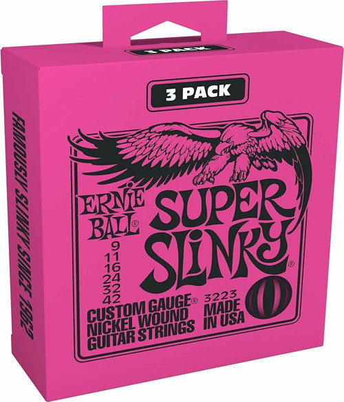 P03223 3 Paket Elektro Gitar Tel Seti 9-42 (3lü Paket) SUPER SLINKY 3 PACK